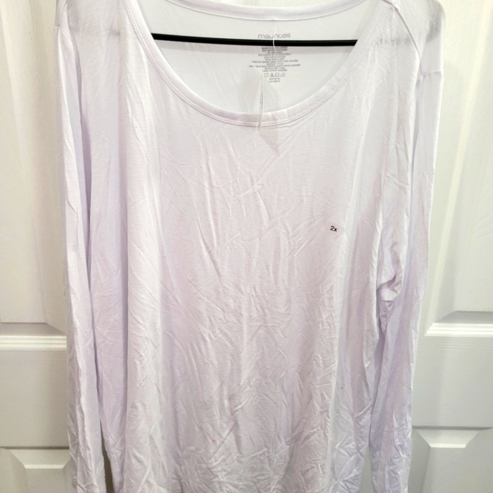 NWT Maurices long sleeve white tee
